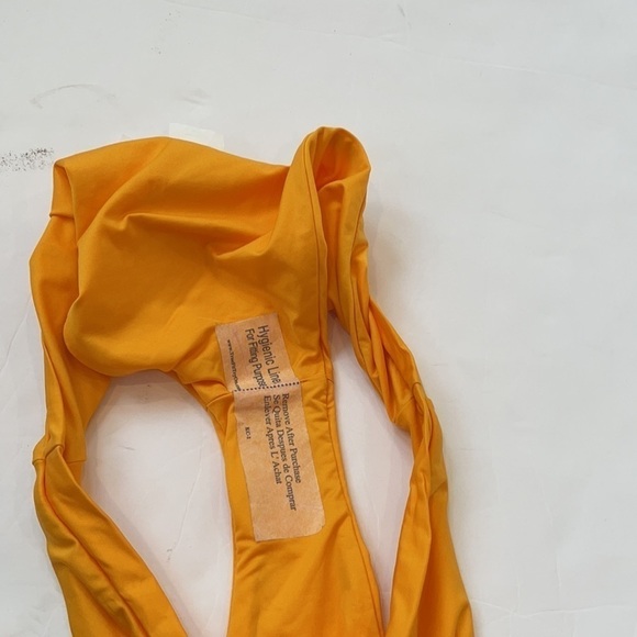 Becca By Rebecca Virtue Marigold yellow high waisted bikini bottoms L/XL NWT - Picture 5 of 5